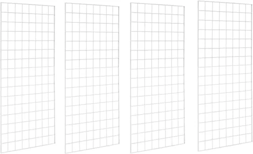 Vista 10 de Paneles de rejilla de grado comercial – Panel de rejilla resistente para cualquier exhibición minorista, 2 pies de ancho x 4 pies de alto, 3 paneles