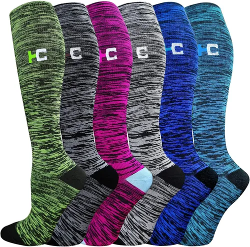 Calcetines de compresión médica graduados para mujeres y hombres 20-30mmhg hasta la rodilla