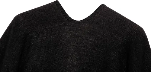 Vista 205 de Urban CoCo Poncho de colores para mujer, chal con frente abierto, color en bloques