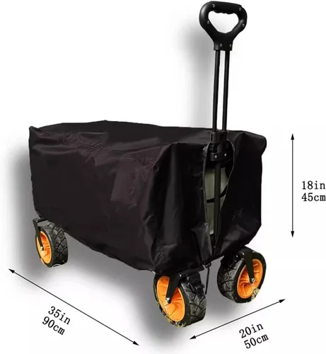 Vista 4 de Cubierta plegable para lluvia, cubierta impermeable para carrito de jardín para carrito de playa, carrito al aire libre, carrito de picnic