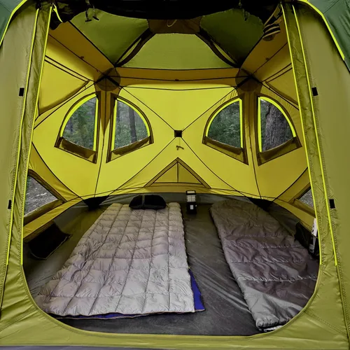 Vista 6 de TIMBER RIDGE Camping Tent, 4 Person Instant Pop Up Hub Tent with 8 Windows, Easy 60 Second Setup, Weather Resistant Family Cabin Tents with Rain Fly