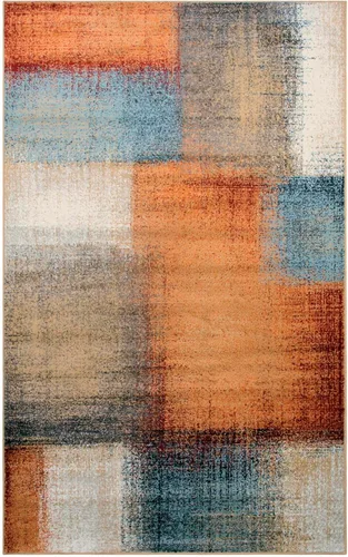 Vista 3 de Superior Indoor Area Rug or Runner, Modern Geometric Abstract Floor Decor, Jute Backed Rugs for Bedroom, Entryway, Living/Dining Room, Kitchen