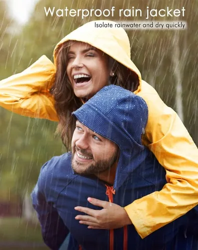 Vista 5 de Chubasquero JTANIB con capucha, para mujer, ligero y plegable, tallas S-XXL