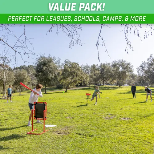 Vista 6 de GoSports Juego de base prémium de 4 piezas de béisbol y sóftbol, resistente para atletas