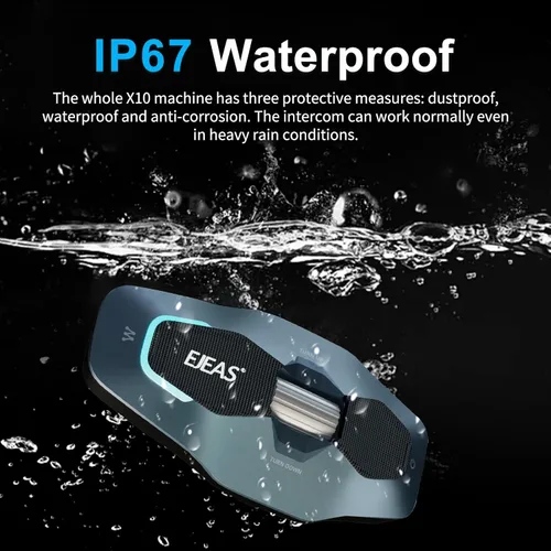 Vista 5 de SolaMr X10 Auriculares Bluetooth para Casco de Motocicleta Altavoces Audífonos, Intercomunicador para Casco de Esquí Sistema de Comunicación