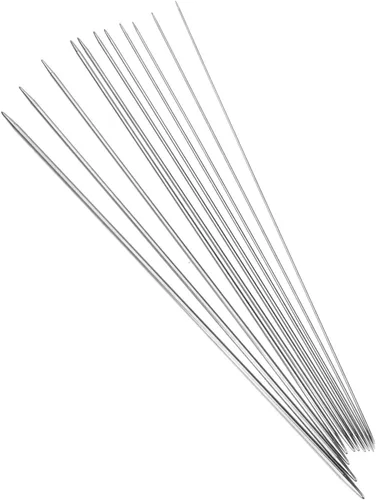 Vista 10 de 44 agujas de tejer de doble punta, 11 tamaños, 10 pulgadas, 9.8 in, agujas de tejer de acero inoxidable, juegos de herramientas de hilo