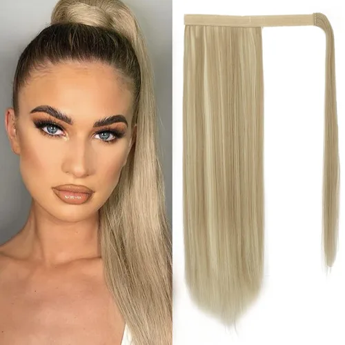 Vista 49 de BARSDAR Extensión de Cola de Caballo Corta y Recta - Extensiones de Cabello de Cola de Caballo con Cordón de 14 Pulgadas en Negro para Mujeres