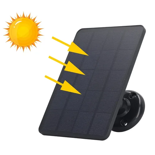 Vista 3 de 10W Panel Solar ABS Cámara al aire libre Cargador solar con interfaz micro USB para varios aparatos de baja potencia (negro)