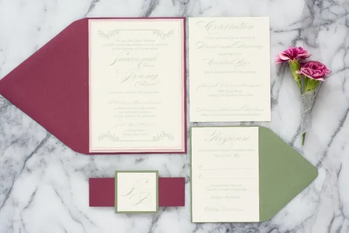 Vista 3 de Custom Southern Style Wedding Suite, Fall Wedding Invitation, Bohemian Invitation, Savannah Sample
