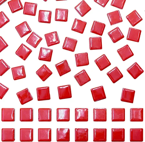 Vista 12 de 70 Piezas de Azulejos de Mosaico de Pétalos, Azulejos Cerámicos a Granel, Suministros de Piezas Cerámicas Manchadas, Kit de Piezas de Cerámica