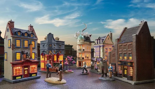 Vista 6 de Department 56 Harry Potter Village Gringotts Bank Lit Building, 10.16 pulgadas, multicolor