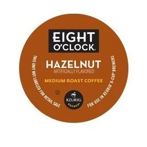 Eight O'Clock Coffee Cápsulas K-Cup de una sola porción Keurig de avellana, café tostado medio, 120 unidades
