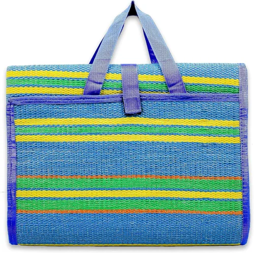 Vista 10 de Camco Práctico tapete con correa, perfecto para picnics, playas, caravanas y excursiones, azul/verde, 60 x 78 pulgadas (42806)
