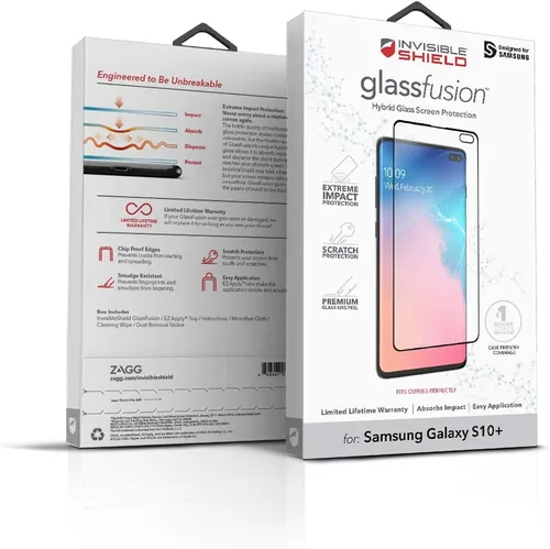 Vista 4 de ZAGG 200302956 Invisbleshield Glass Fusion - Vidrio híbrido de ingeniería - Protector de pantalla - Hecho para Samsung Galaxy S10+