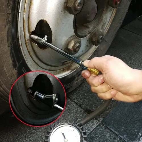 Vista 5 de GODESON Portabrocas de aire, Portabrocas de aire de 12" de alcance extendido para neumáticos, Portabrocas de aire de doble cabezal resistente
