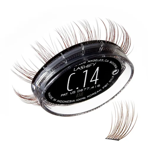 Vista 10 de Lashify Rizo de 0.472 in Gossamer extensiones de pestañas de repuesto, color ceniza, pestañas postizas para un aspecto natural