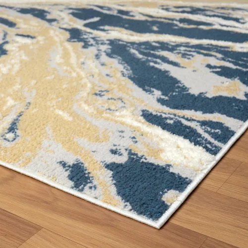 Vista 7 de LUXE WEAVERS Alfombra abstracta con textura de mármol con remolino multi 6x9
