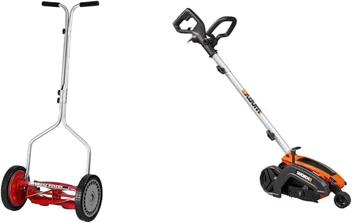 Vista 9 de Great States Paquete de cortacésped de carrete de empuje de 14 pulgadas con afilador