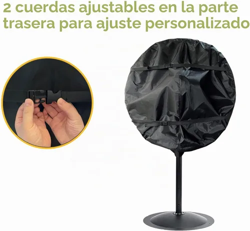 Vista 6 de Bitubi Cubierta de ventilador industrial, fundas impermeables para ventilador de exterior, compatible con ventilador de montaje en pared de 20 a 24