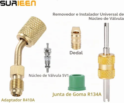 Vista 5 de Adaptador R410A, adaptador mini split 5/16 ''SAE hembra a 1/4 ''SAE