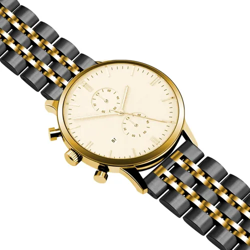 Vista 3 de Juntan Correa de reloj de liberación rápida de 7 cuentas, 0.787 pulgadas, 0.867 pulgadas, correa de reloj de acero inoxidable para hombres