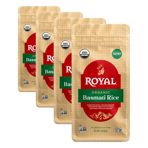 Vista 12 de Royal - Arroz Basmati Blanco Auténtico Naturalmente Envejecido en Grano Largo Indio - 10 Libras (2 x 5 Libras Bolsa)