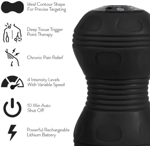 Vista 2 de Rolling With It Bola de masaje vibratoria de maní – Terapia de punto de activación de tejido profundo, liberación miofascial – de mano, inalámbrica