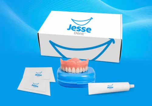 Vista 2 de Prótesis dentales superiores para hervir y morder – Cómodas dentaduras ajustables para reemplazar los dientes perdidos, estilo natural con ajuste