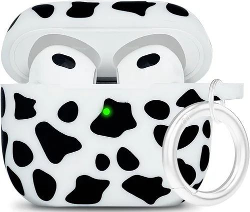 Vista 24 de Funda de silicona con diseño de guepardo para Airpods 3 de YOMPLOW 2021, funda para Apple Airpods de 3ª generación, estampado floral, funda suave