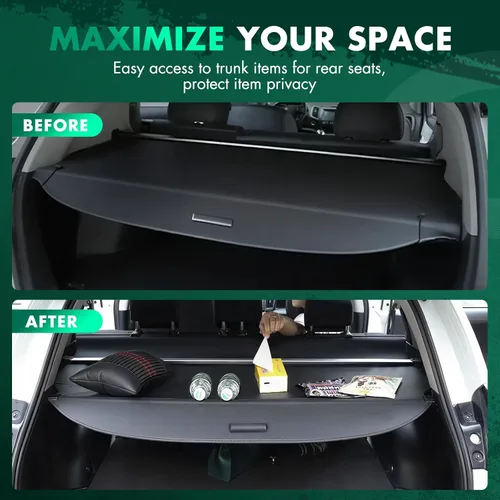 Vista 6 de SCITOO Cubierta de carga 2023 2024 compatible con Honda CRV retráctil para maletero trasero, anti-miradas, privacidad y seguridad, cubierta