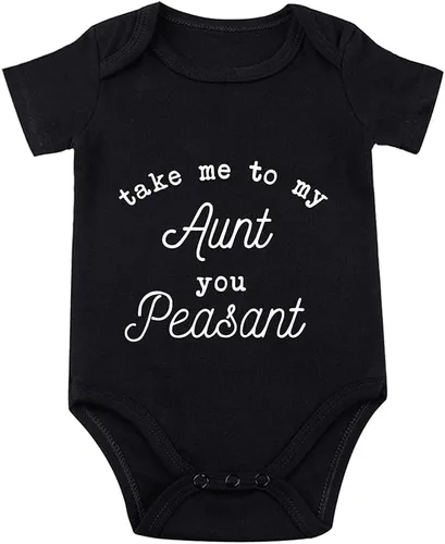 Take Me To My Aunt You Peasant Bodysuit Funny Baby Boy Clothes Newborn Onesise Auntie Baby Clothes Girl 0-12m