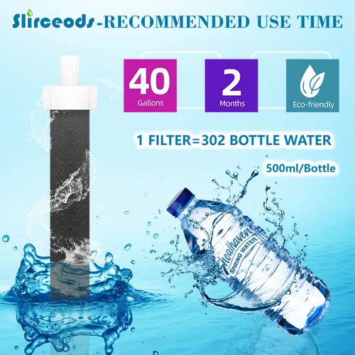 Vista 3 de Filtro de botella de agua para botella de filtro de agua de plástico Brita en 26 onzas o 36 onzas y botella de agua de acero inoxidable en 20 onzas