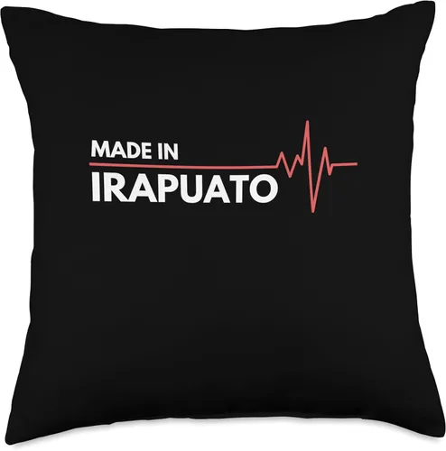 Vista 4 de Made In Irapuato Mexico Co. Inc. Born in Irapuato Mexico - Almohada de ciudad natal, 16 x 16 pulgadas, multicolor