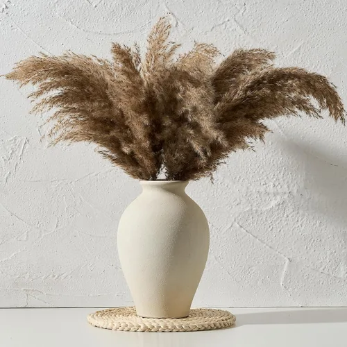 Vista 229 de SIDUCAL Florero decorativo de cerámica Florero rústico de 7.48 pulgadas para decoración del hogar, mesa, sala de estar, baño, escritorio de café