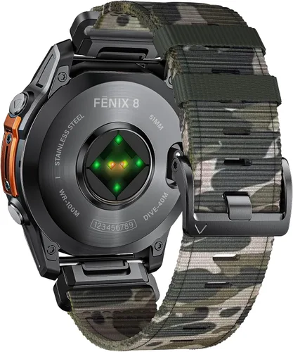 Vista 10 de Compatible con Garmin Fenix 6 Watch Band para Fenix 8 1.850 in/8 Pro 1.850 in/Fenix 7/Fenix 6 Pro/5/5 plus, 0.866 in Quickfit Correa de reloj Verde
