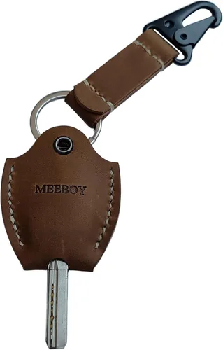 Vista 10 de Funda de cuero hecha a mano para llave de coche para llave rota Funda para llave de coche para hombres y mujeres (Negro)