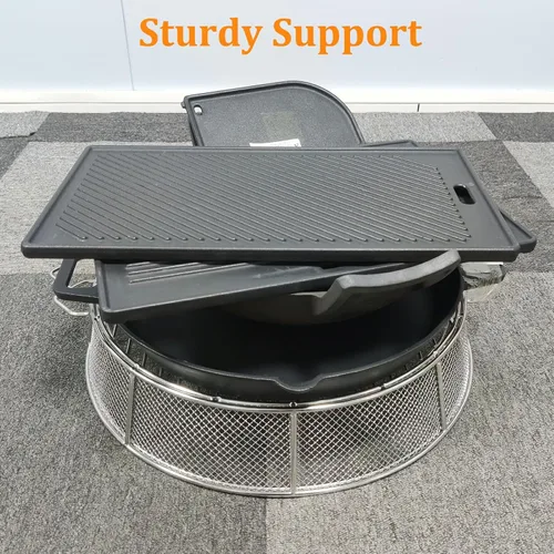 Vista 8 de Cubierta de protección contra chispas para hoguera de fogata, pantalla de chispas de acero inoxidable 304 para hoguera individual de 19.5 pulgadas