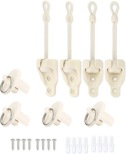 Vista 19 de Piezas de repuesto para sombra, correas elásticas y tapa de extremo con kit de anillo, resistencia a la intemperie, compatible con Coolaroo