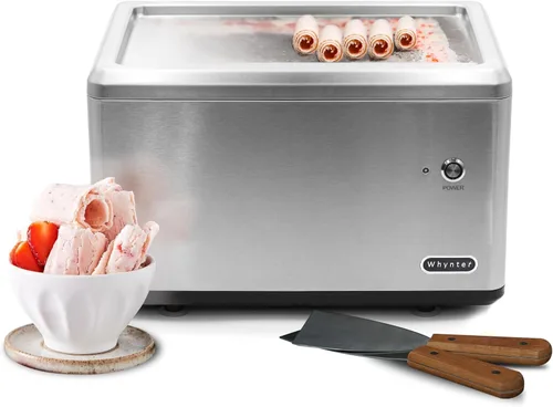 Whynter ICR-300SS Máquina de helado laminada de acero inoxidable de 0,5 cuartos de galón con compresor