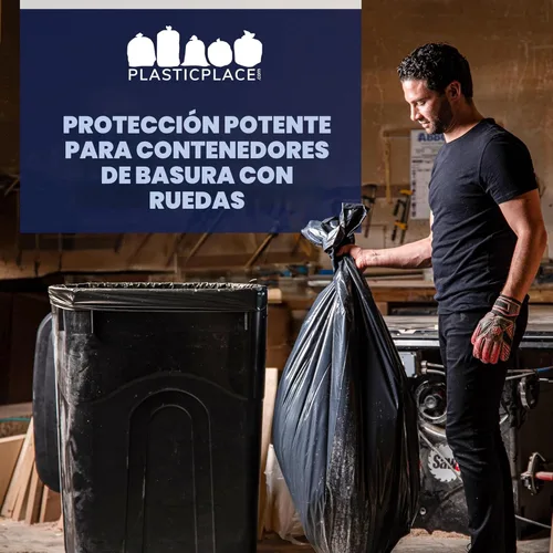 Vista 7 de Plasticplace Bolsas de basura negras resistentes de 95-96 galones - Grado contratista, bolsas de basura extragrandes para construcción y botes