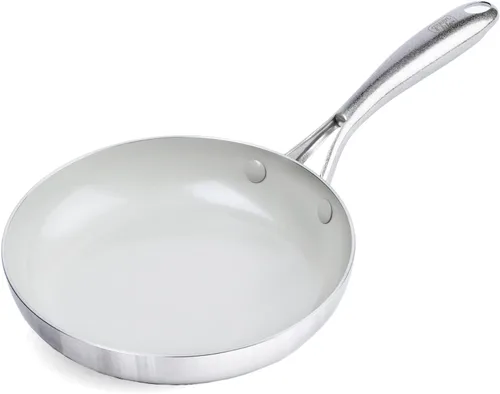Vista 13 de GreenLife Triple capa de acero inoxidable saludable de cerámica antiadherente, 3.75 cuartos de galón con tapa, sin PFAS, revestimiento múltiple