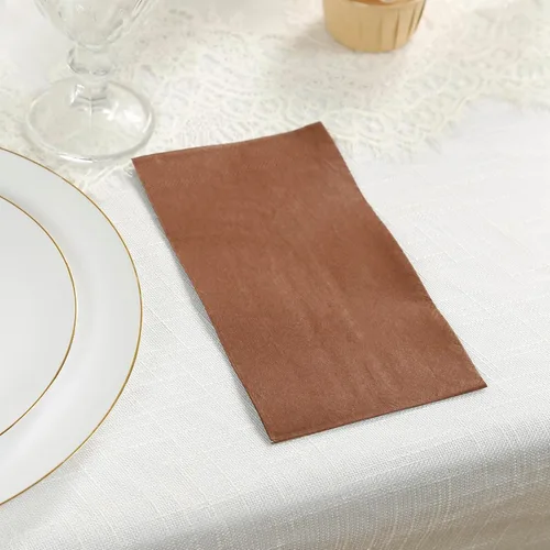 Vista 278 de Efavormart 50 Pack Servilletas de papel para fiestas de 2 capas suaves verde oliva con borde dorado de oro, servilletas para cenas, cócteles