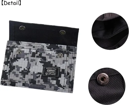 Vista 4 de JEMINAL Carteras de los hombres impreso camuflaje bilingüe adolescentes niños para niños