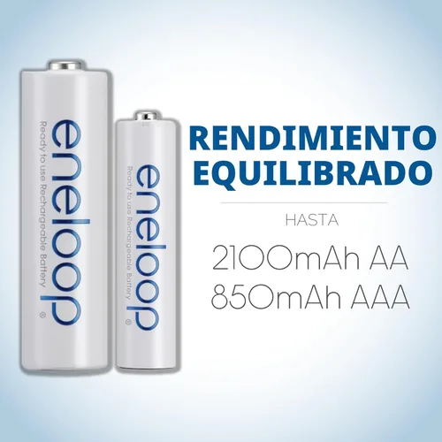 Vista 5 de Paquete de alimentación para Panasonic K-KJ55MC84CZ eneloop; 8 AA, 4 AAA, y batería avanzada con carga rápida de 3 horas