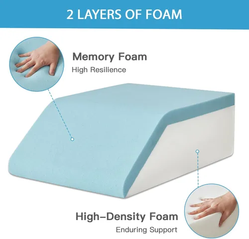 Vista 4 de Almohada de pierna con elevación de circulación sanguínea, cuña de pierna para elevación para hinchazón, almohada de elevación de piernas