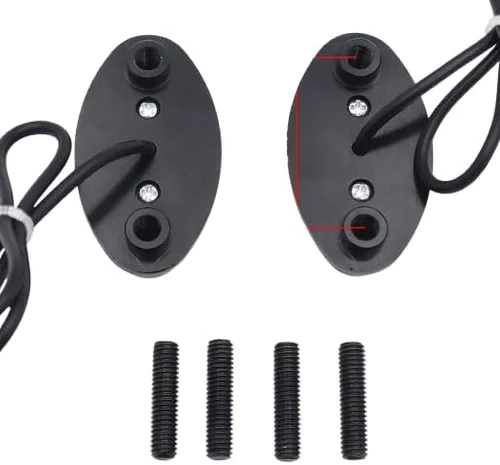 Señal LED Negro Espejo Bloque Off Placa Compatible Con 05-08 Ninja ZX6R 636/04-10 ZX10R [P/N: MT222-015A-BK]