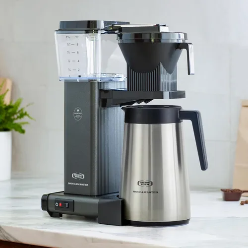Vista 4 de Technivorm Moccamaster 79317 KBGT - Cafetera térmica para 10 tazas, 40 onzas, gris piedra, 1.25 l