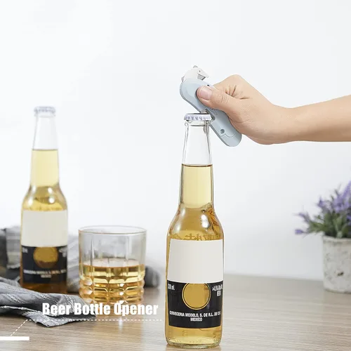 Vista 3 de Paquete de 2 mini cortador magnético 3 en 1 con cuchilla oculta de seguridad, abridor de caja de llavero