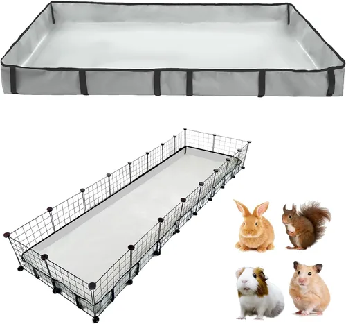 Vista 21 de DZWLKJ Forro de jaula de conejillo de indias, base impermeable y lavable, 28 x 56 pulgadas, adecuado para conejos, chinchillas, erizos, hurones