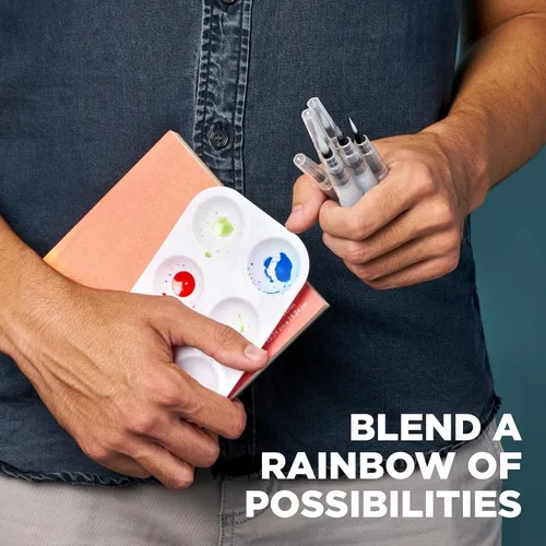 Vista 5 de Sakura Cepillo de agua Koi - Cepillo para acuarela - Depósito de 0.1 fl oz - 4 puntas de pincel surtidos